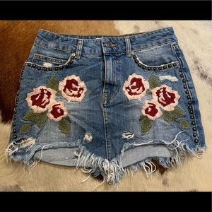 Free People Jean skirt